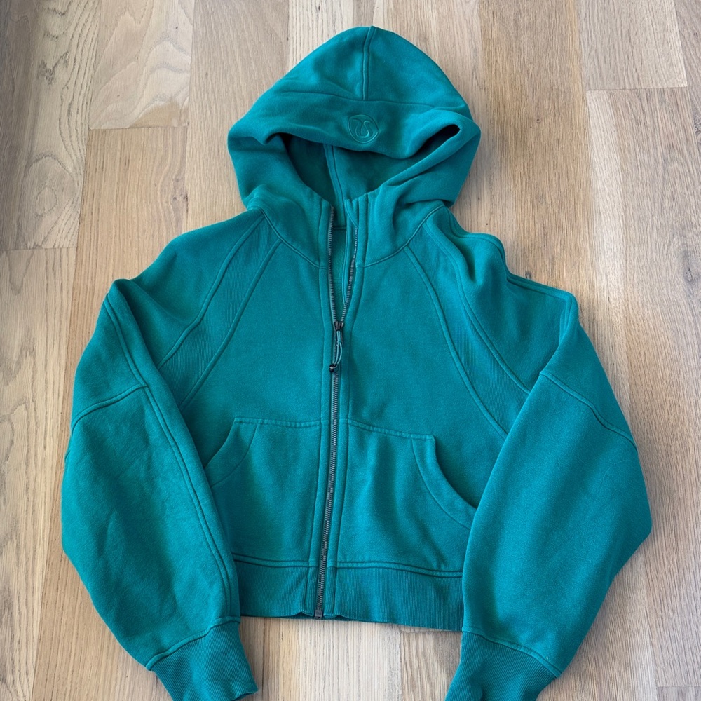 Lululemon Cascadia Green Scuba Oversized Full-zip Hoodie